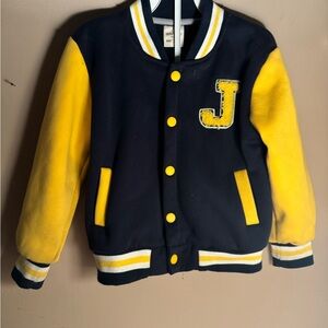 Boys Yellow and Black Varsity Jacket 2t